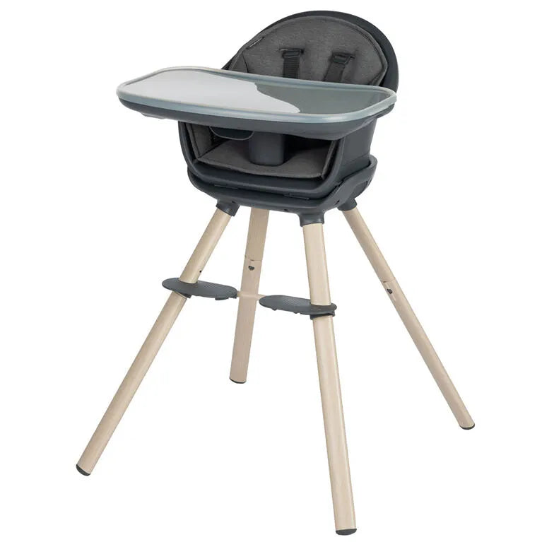 Moa High Chair for Babies & Toddlers - Beyond Graphite | Adjustable, Safe & Comfortable Baby Feeding Chair for Dining, Kitchen & Travel