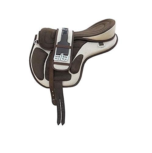 Freemax Treeless Microfiber Horse Saddle with Matching Girth & Strap - 12