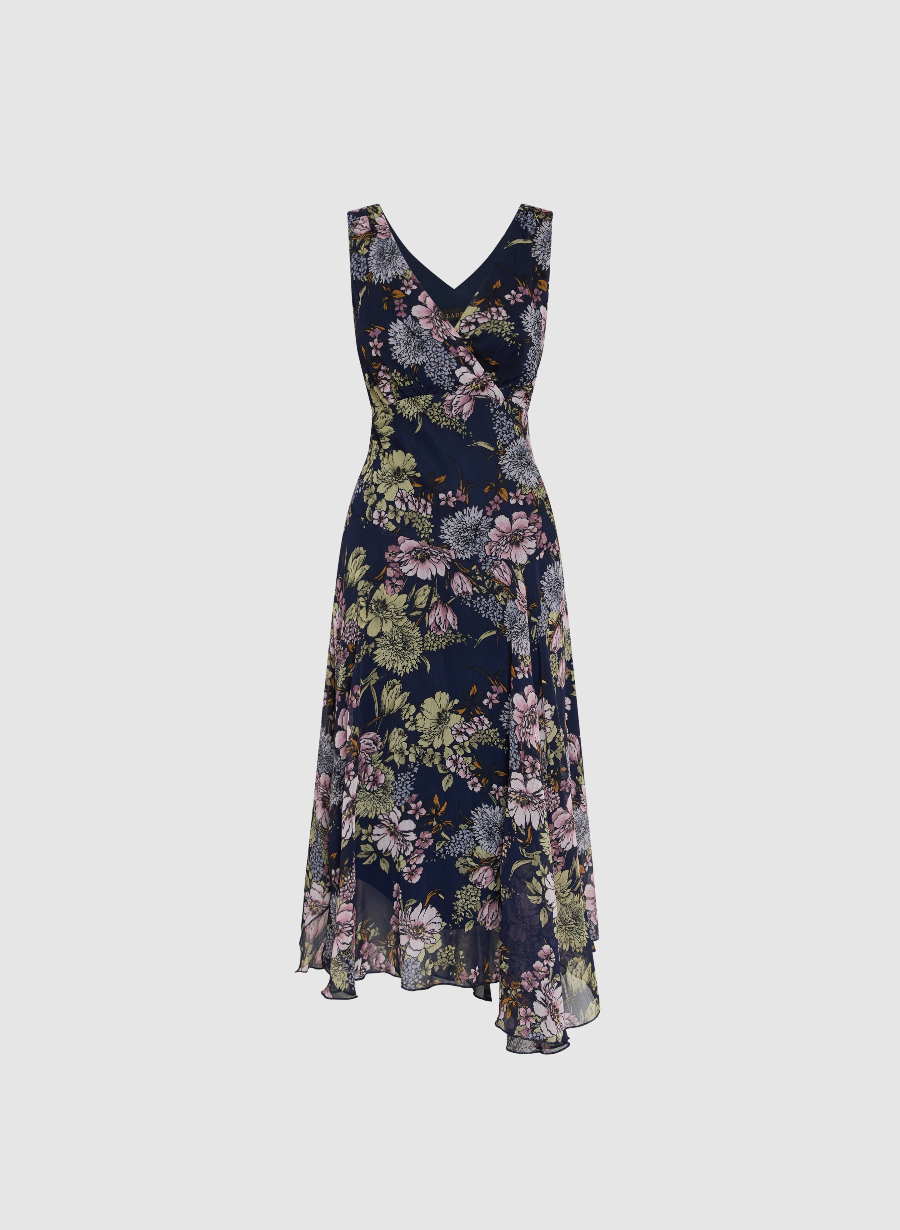 Elegant Floral Chiffon Dress for Women - Summer Boho Maxi Dress with V-Neck & Flowy Sleeves - Perfect for Beach Vacations, Weddings & Date Nights