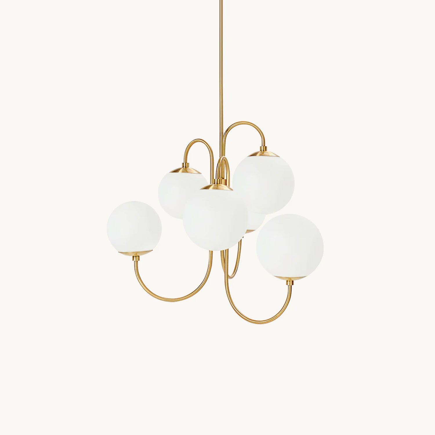 Elegant Gooseneck Chandelier Lighting Fixture - Modern Adjustable Brass Ceiling Light for Dining Room, Bedroom, Living Room & Office Decor