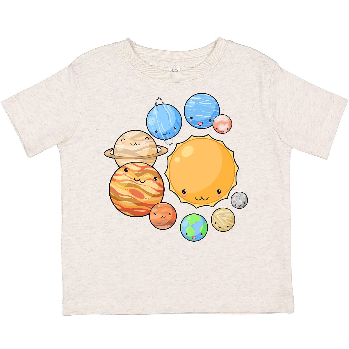 Inktastic Cute Sun and Planets Toddler T-Shirt - Space Themed Kids Tee for Boys & Girls - Perfect for School, Playdates & Family Outings