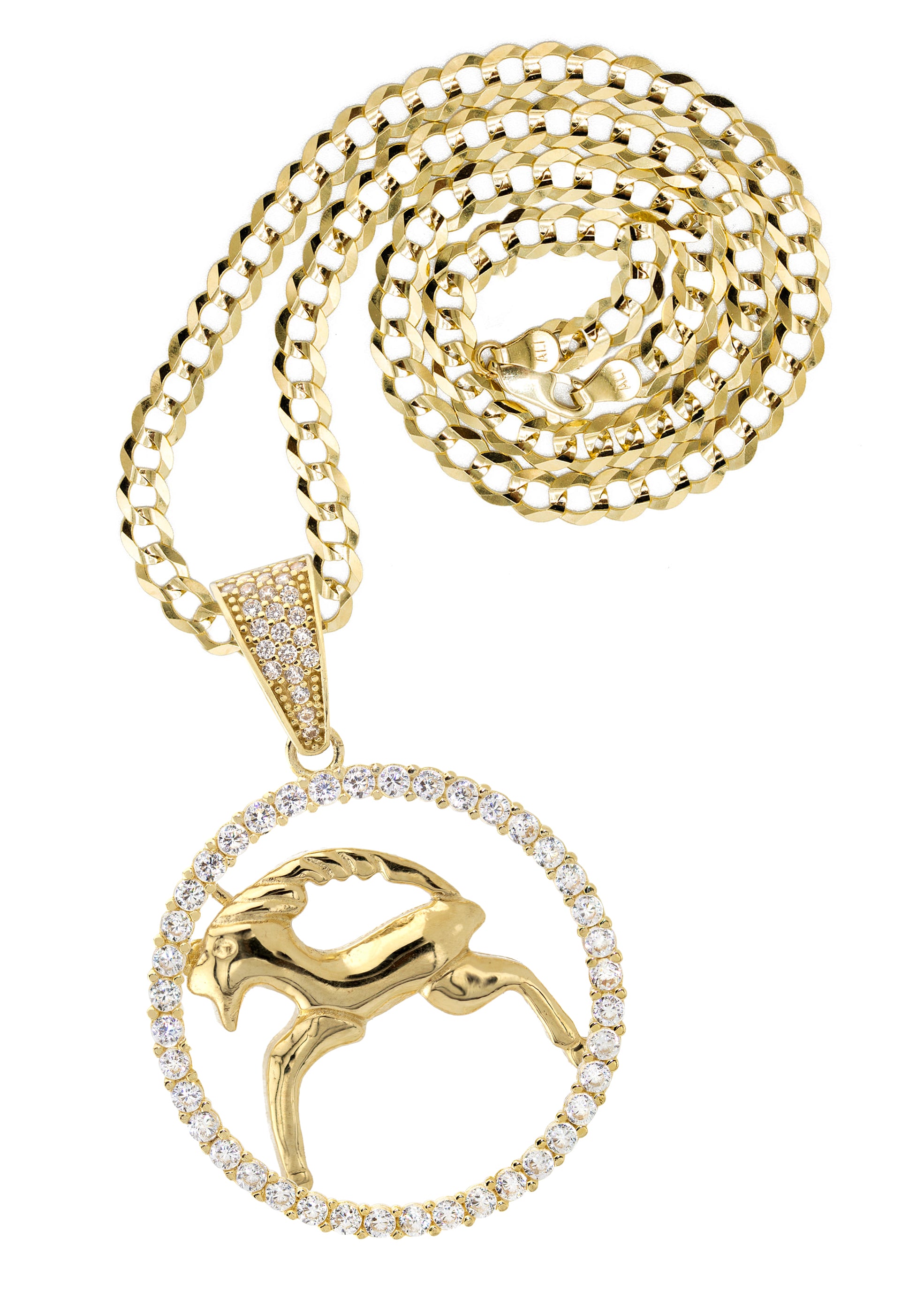 10K Yellow Gold Zodiac Aries Necklace for Women - 17.2 Grams Solid Gold Pendant | Perfect Birthday Gift, Anniversary Present & Astrology Jewelry for Aries Sign | Elegant Everyday Wear & Special Occasions