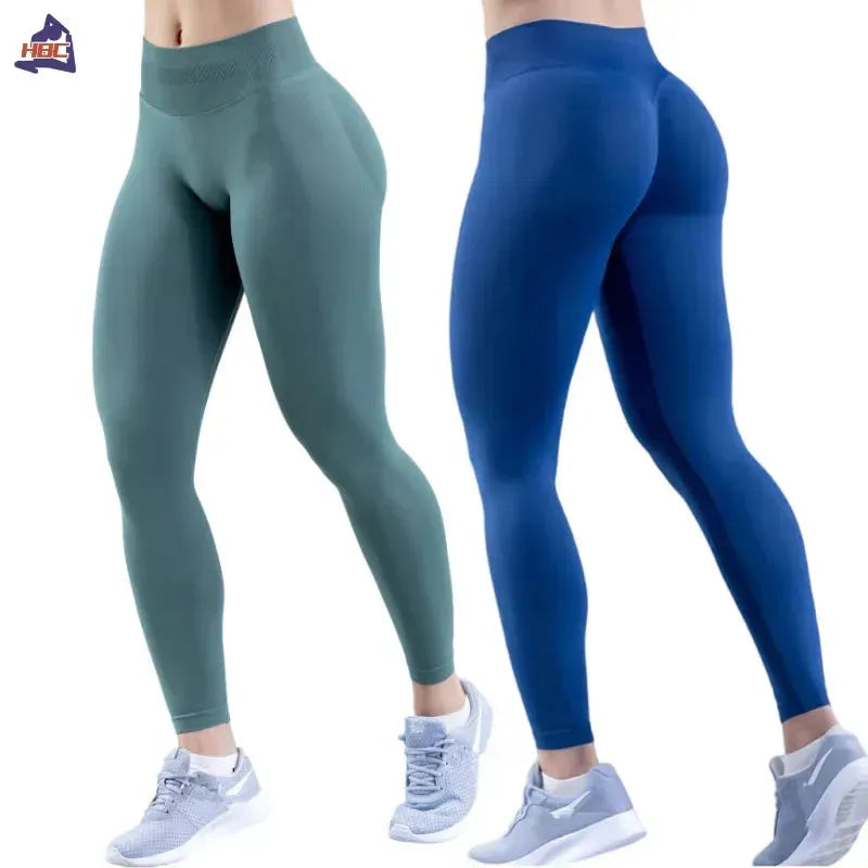 High Waist Yoga Leggings for Women - Seamless Workout Tights with Tummy Control & Squat Proof - Butt Lifting Fitness Pants for Running, Gym, Yoga & Everyday Wear