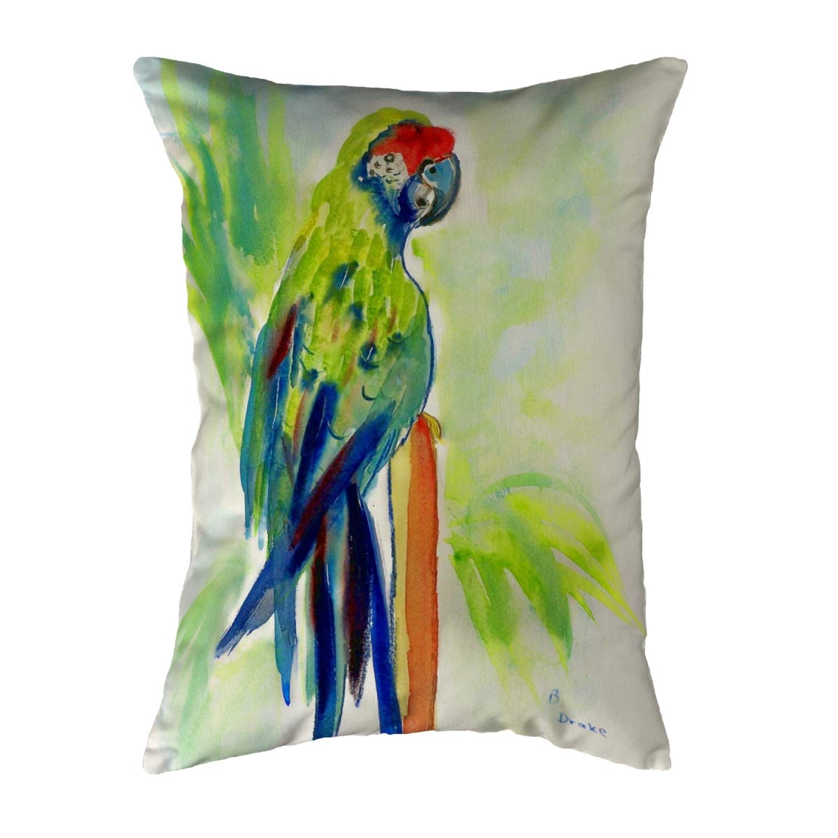 Betsy Drake KS020 Decorative Throw Pillow 12x12 Inches - Soft Multi-Color Cushion for Sofa, Bed, Living Room & Home Decor
