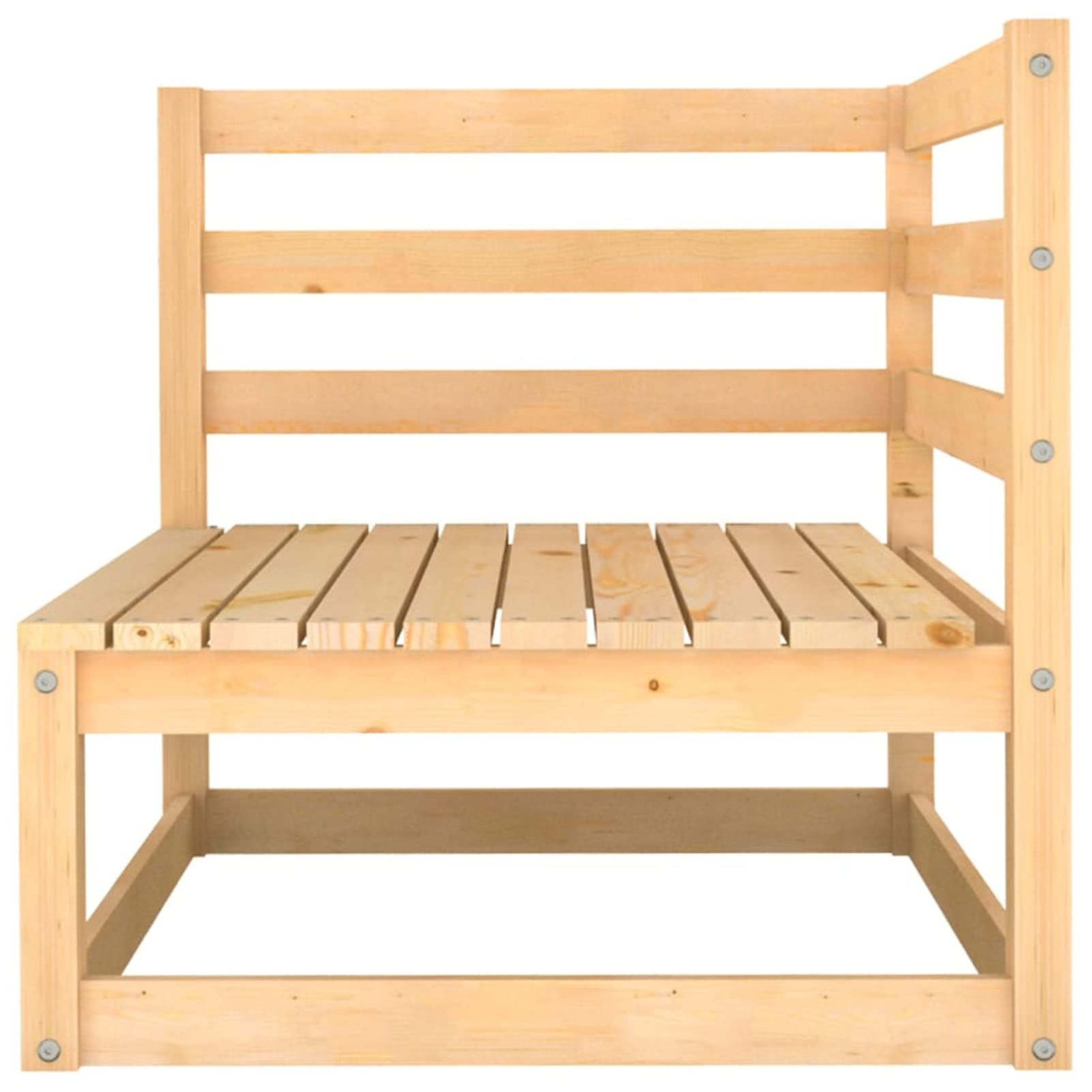 2-Seater Patio Sofa Set with Cushions - Solid Pine Wood Outdoor Garden Furniture for Backyard, Deck & Poolside Relaxation | Mogou Garden Durable Weather-Resistant Seating