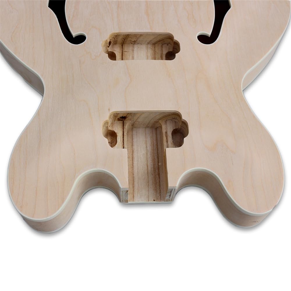 Semi-Hollow Electric Guitar Kit with Maple Neck & Body, Rosewood Fretboard - 24.75