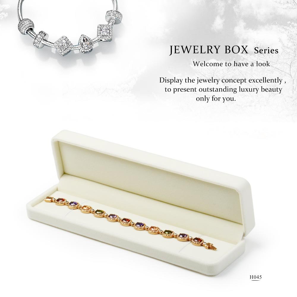 Luxury Velvet Jewelry Storage Box - Organizer for Bracelets, Necklaces & Long Chains - Elegant Gift Box & Display Case for Jewelry Showcase - Perfect for Home, Travel & Gifting