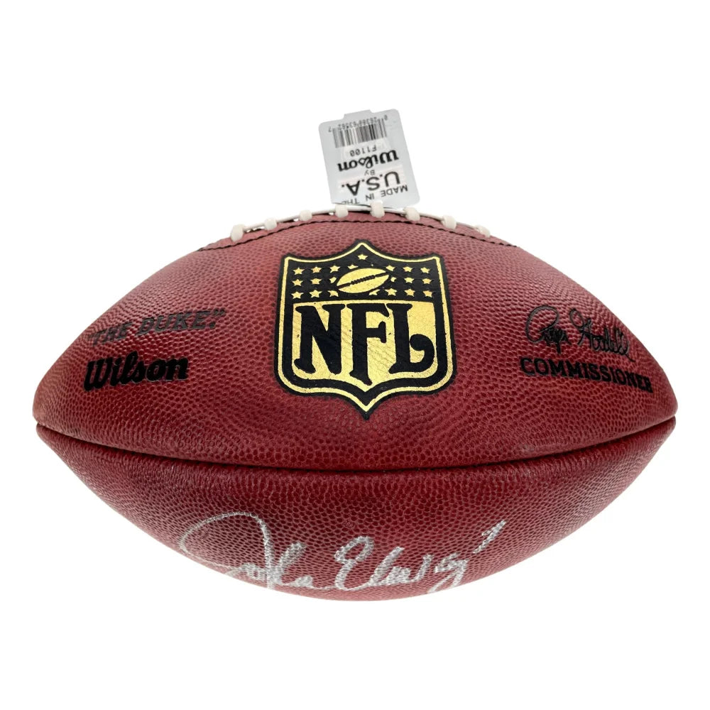 John Elway Autographed Duke Official NFL Football - Denver Broncos Signed with UDA COA - Perfect for Collectors, Sports Memorabilia Displays, and Broncos Fans Gifts