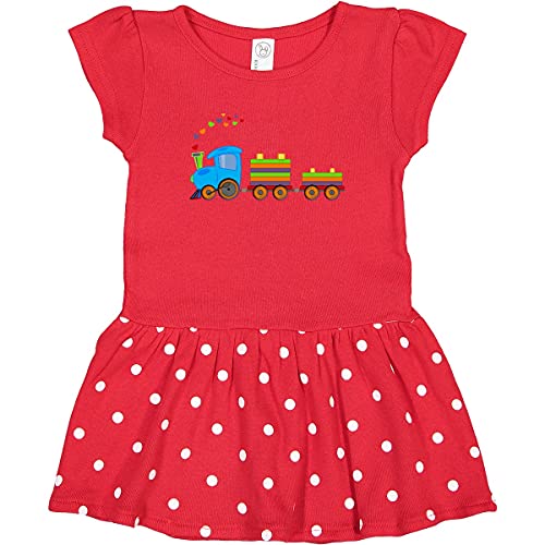 Inktastic Colorful Toy Train Toddler Dress - Cute Kids Outfit for Playdates, Birthday Parties & Family Photos | Soft Cotton Comfort for Girls & Boys