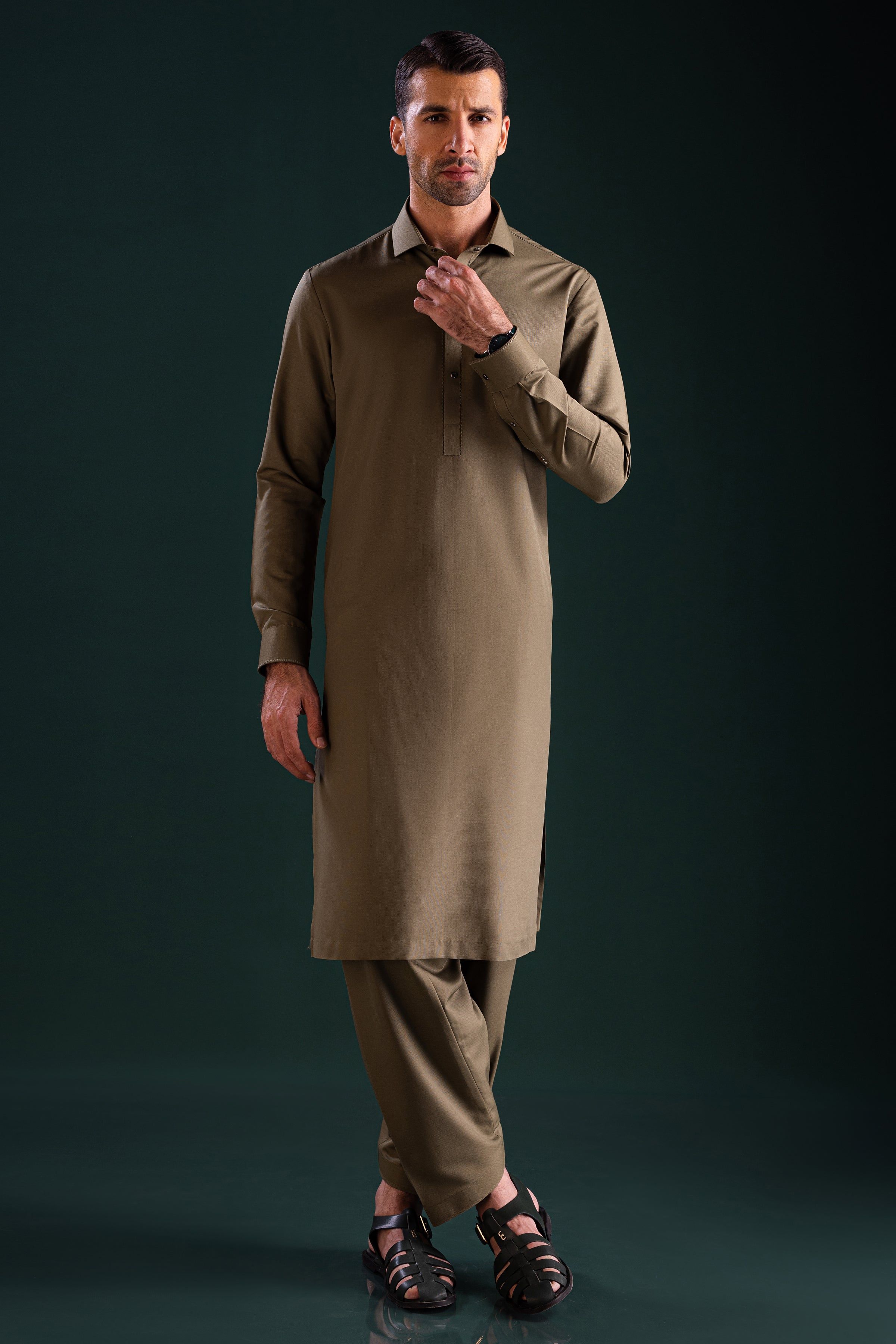 Premium Blended Green Shalwar Kameez for Men & Women - Traditional Pakistani Outfit for Weddings, Festivals & Cultural Events