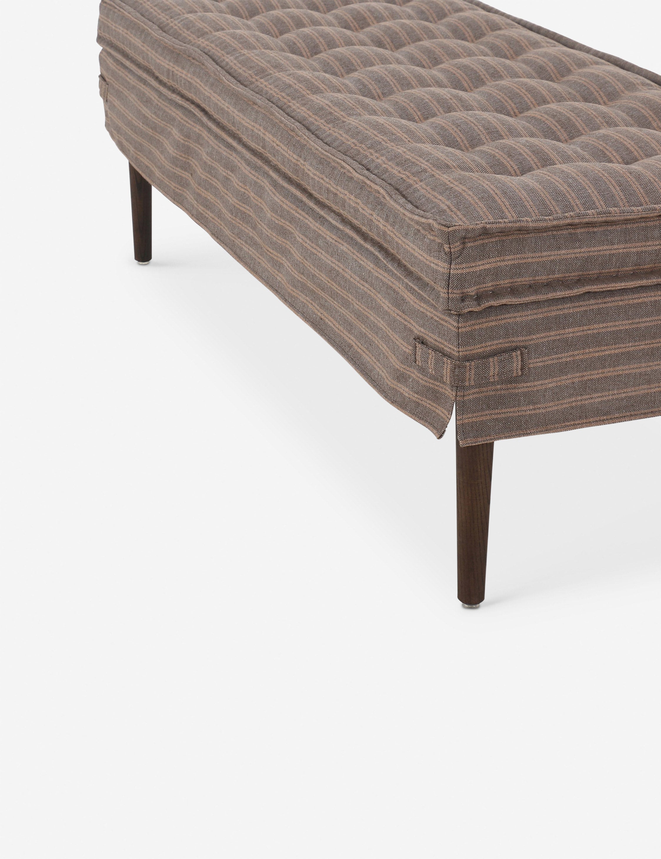 Amber Lewis x Four Hands Cole Bench - Modern Wooden Entryway Bench with Upholstered Seat - Perfect for Hallway, Living Room & Bedroom Decor
