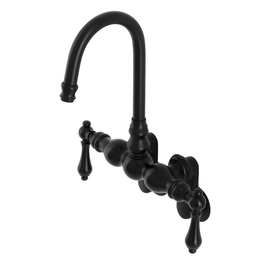 Kingston Brass AE81T7 Aqua Vintage Adjustable Wall Mount Tub Faucet - Classic Bathroom Fixture for Vintage & Farmhouse Style Bathrooms | Perfect for Clawfoot Tubs & Freestanding Bathtubs