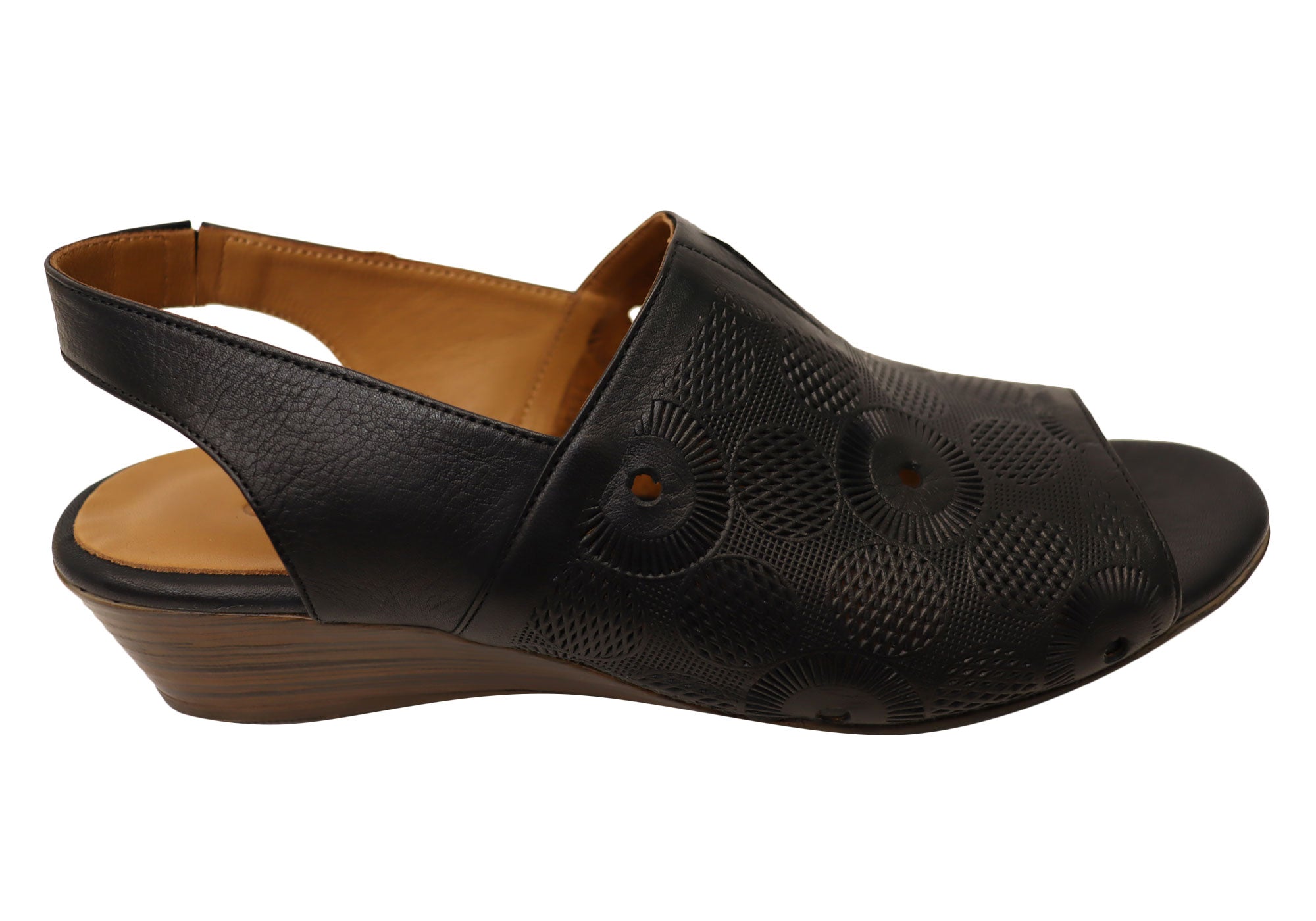 Orizonte Resley Women's Comfortable Leather Wedge Sandals - European Style Summer Casual Shoes for Walking, Travel & Beach Outfits