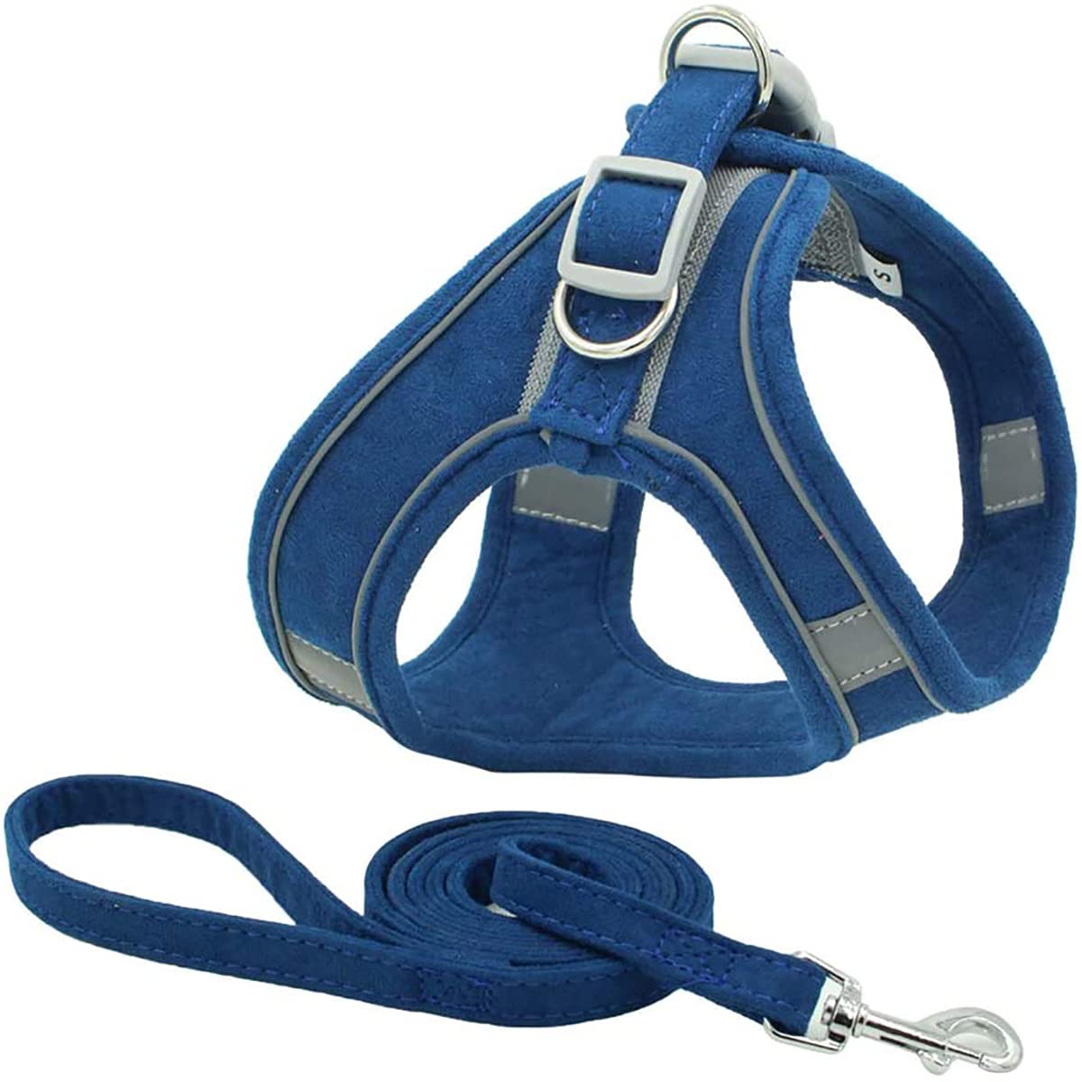 **Adjustable Reflective Dog Harness & Leash Set - Pet Safety Vest with Handle for Small & Medium Dogs & Cats - Perfect for Walking, Training & Nighttime Visibility**