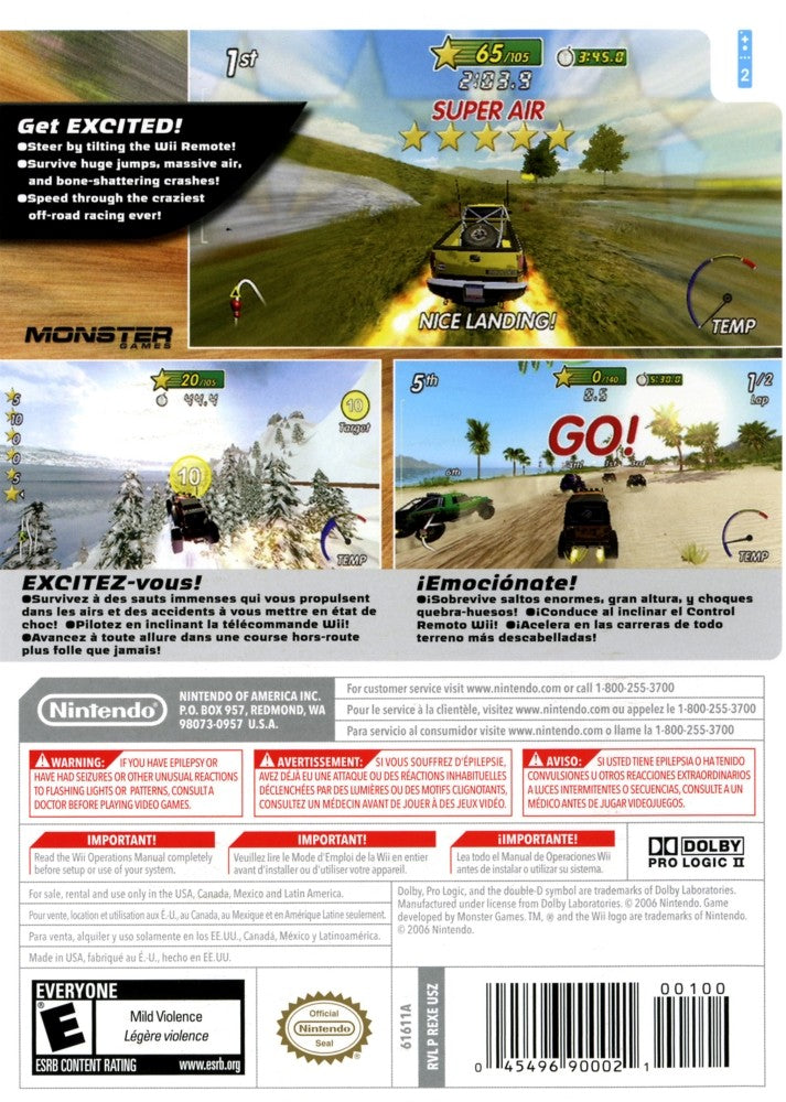 Used Excite Truck Wii Video Game - Classic Racing Adventure for Nintendo Wii | Perfect for Retro Gaming Enthusiasts & Multiplayer Fun