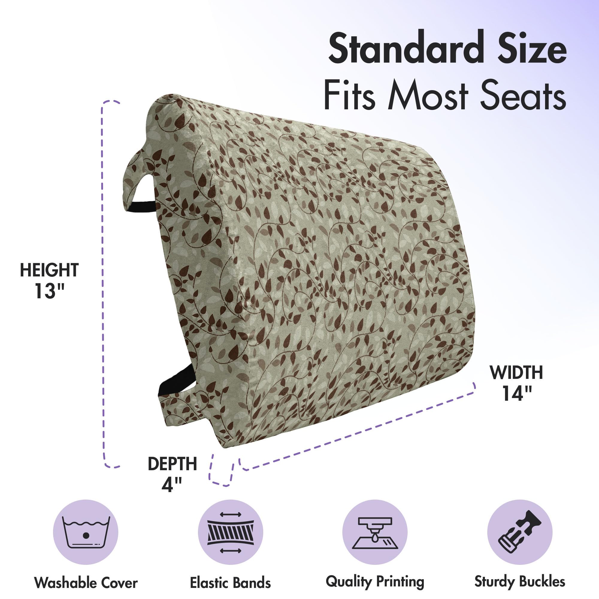 Ambesonne Floral Lumbar Support Pillow - 14