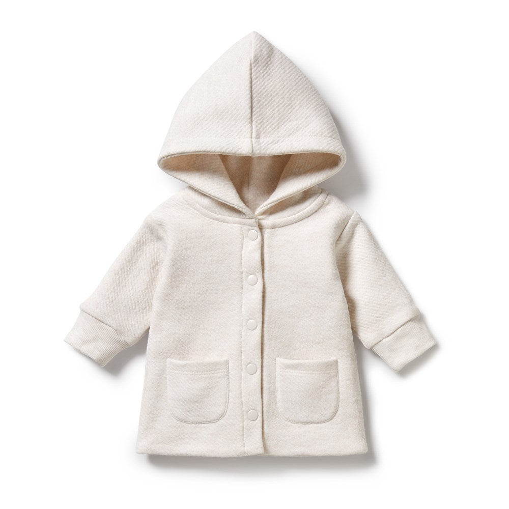 Organic Oatmeal Quilted Jacket for Women & Men - Lightweight Warm Winter Coat for Outdoor Hiking, Camping & Casual Wear