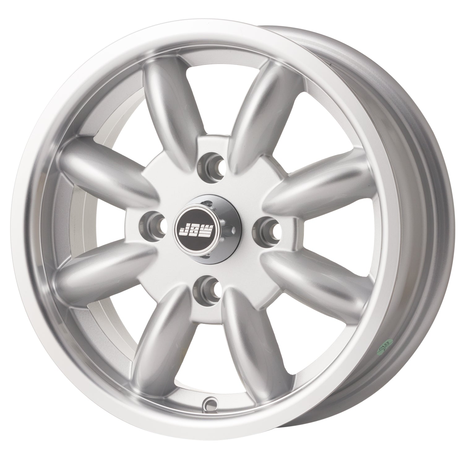 JBW 14 x 5.5 Minilight Silver Alloy Wheels (Set of 4) - 4x101.6 Bolt Pattern ET22 - Perfect for Morris Minor Classic Car Restoration & Vintage Style Upgrades