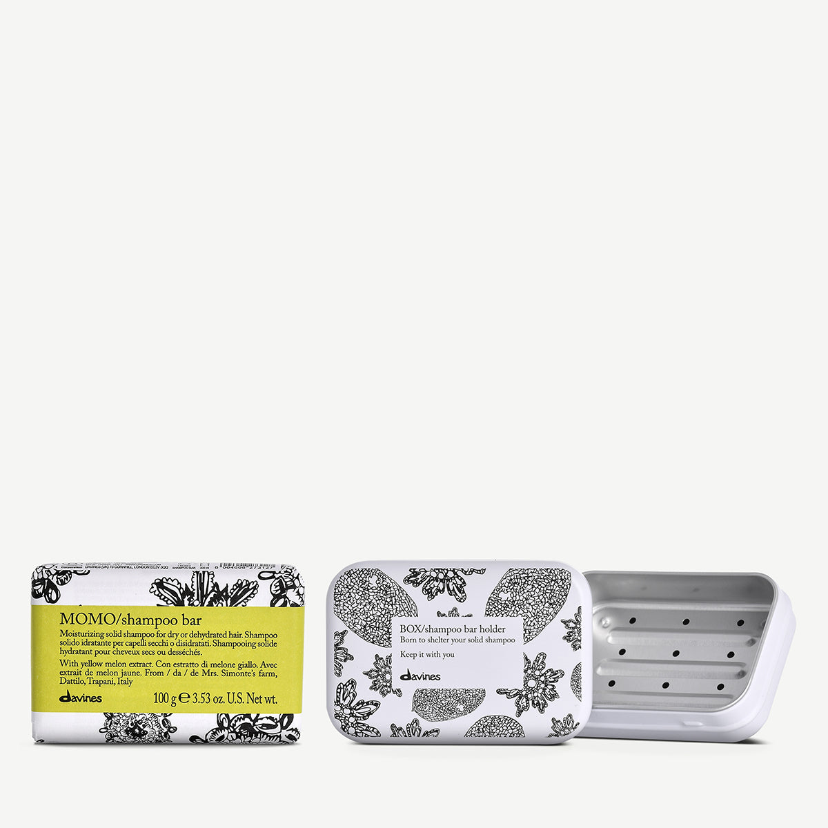 Eco-Friendly MOMO Shampoo Bar with Travel Case - Natural Hair Care for All Hair Types - Perfect for Travel, Camping & Zero-Waste Lifestyle