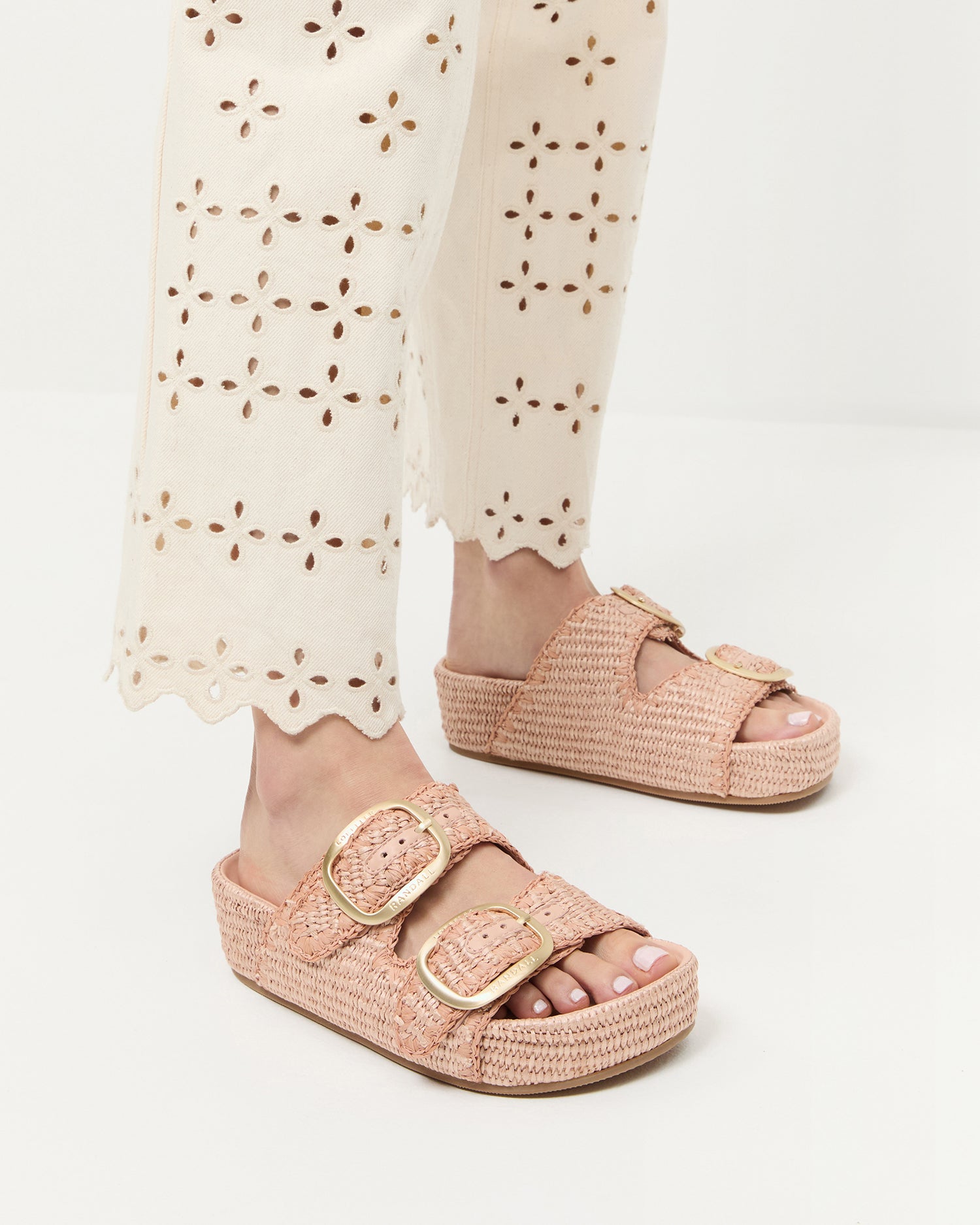 Theo Blush Two Band Sandal - Women's Comfortable Summer Sandals for Beach, Vacation & Casual Wear
