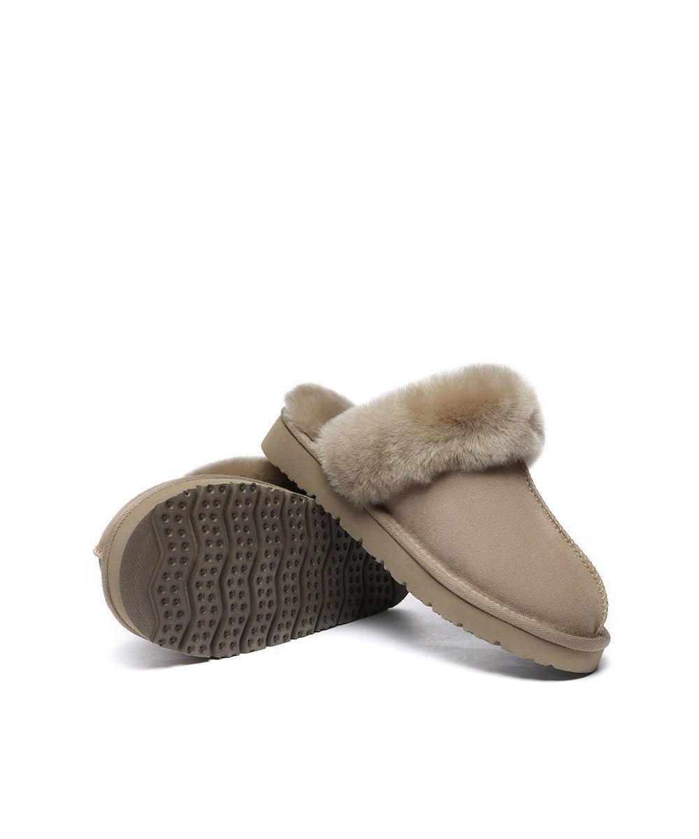 Women's UGG Fuzzy Summer Slippers - Cozy Indoor/Outdoor House Shoes with Soft Fleece Lining for Relaxing at Home, Lounging or Quick Errands