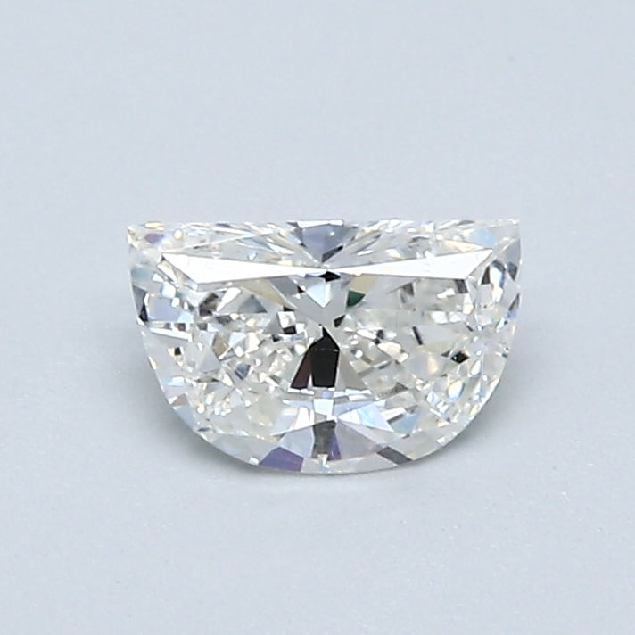 0.43 Carat Half Moon Shape Diamond - H Color, SI1 Clarity - Perfect for Engagement Rings & Fine Jewelry
