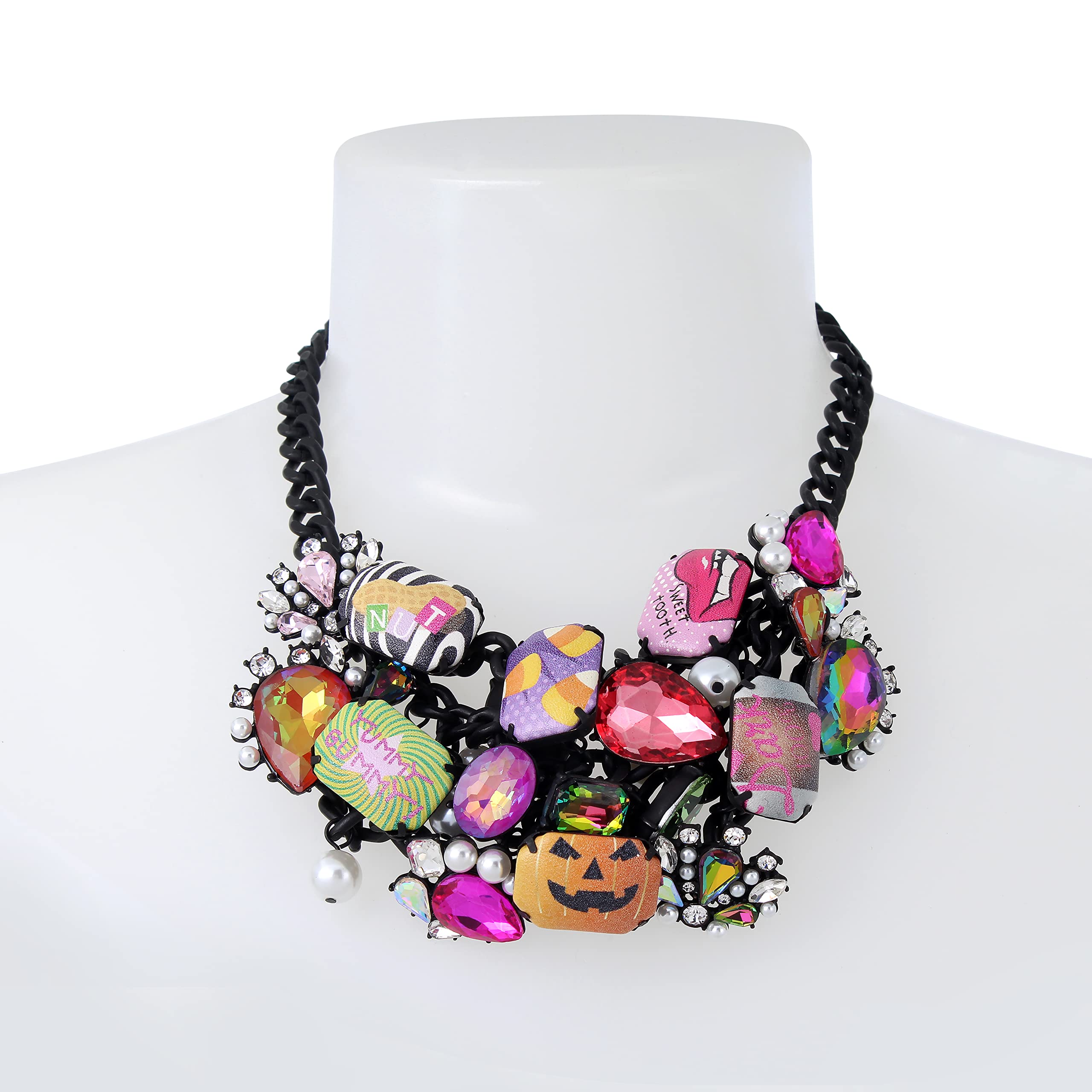 Betsey Johnson Candy Statement Necklace - Fashion Jewelry for Women, Elegant Party Necklace for Evening Wear, Date Night & Special Occasions