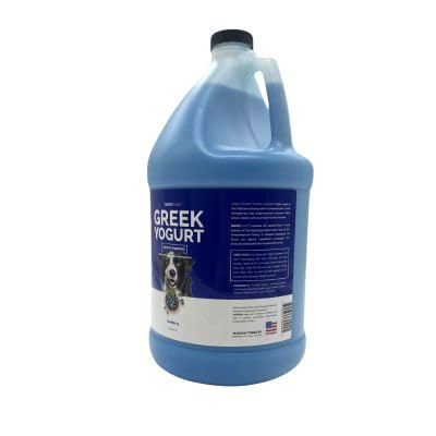 Bark2Basics Blueberry Greek Yogurt Protein Pet Shampoo - 1 Gallon All Natural Moisturizing Dog Shampoo for Dry Skin, Gentle Cleansing Formula with 16:1 Dilution | Perfect for Bathing, Grooming & Hydrating Your Pet's Coat