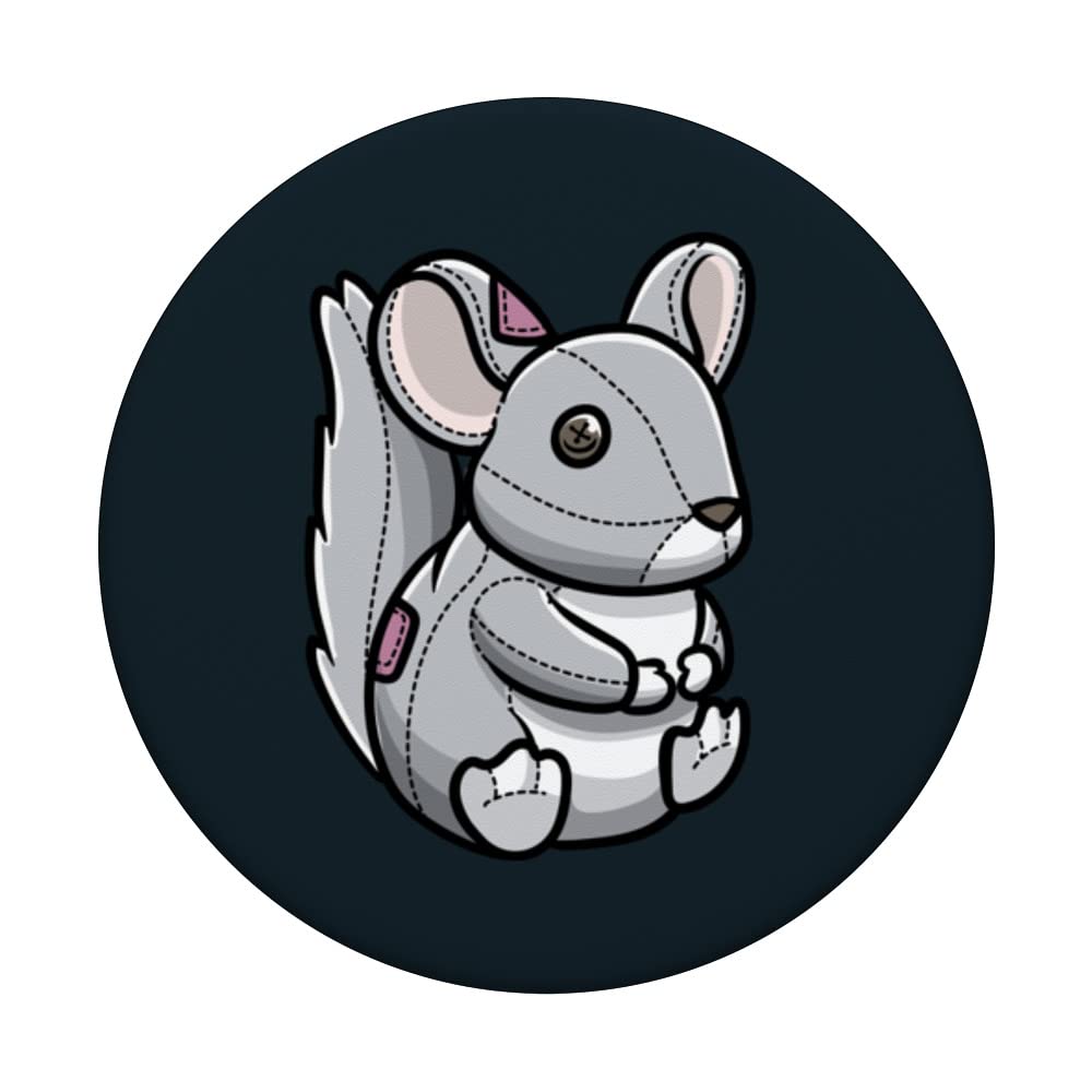 Adorable Chinchilla Soft Toy PopSockets - Swappable PopGrip for Phones & Tablets - Perfect Gift for Kids & Animal Lovers - Use at Home, Office, or Travel