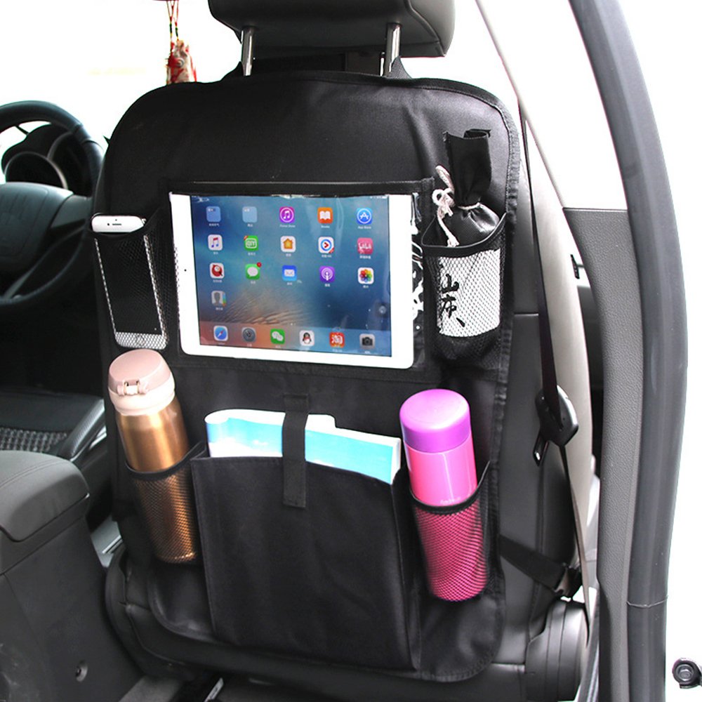 2 Pack Car Back Seat Organizer for Kids - Waterproof Auto Storage Organizer with Pockets, Child Seat Protector & Interior Accessories | Perfect for Road Trips, School Commute & Family Travel