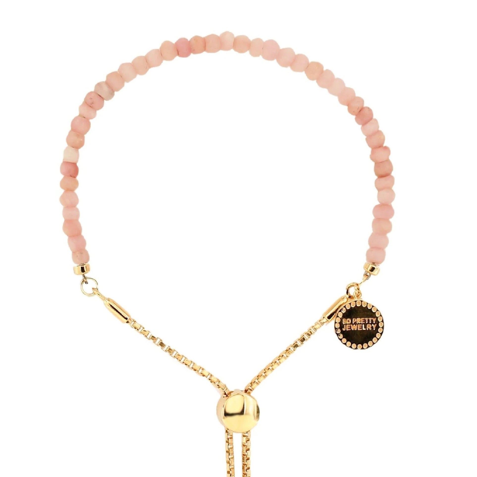 ICONIC Adjustable Pink Opal & Gold Bracelet for Women - Elegant Jewelry Gift for Birthday, Anniversary & Everyday Wear