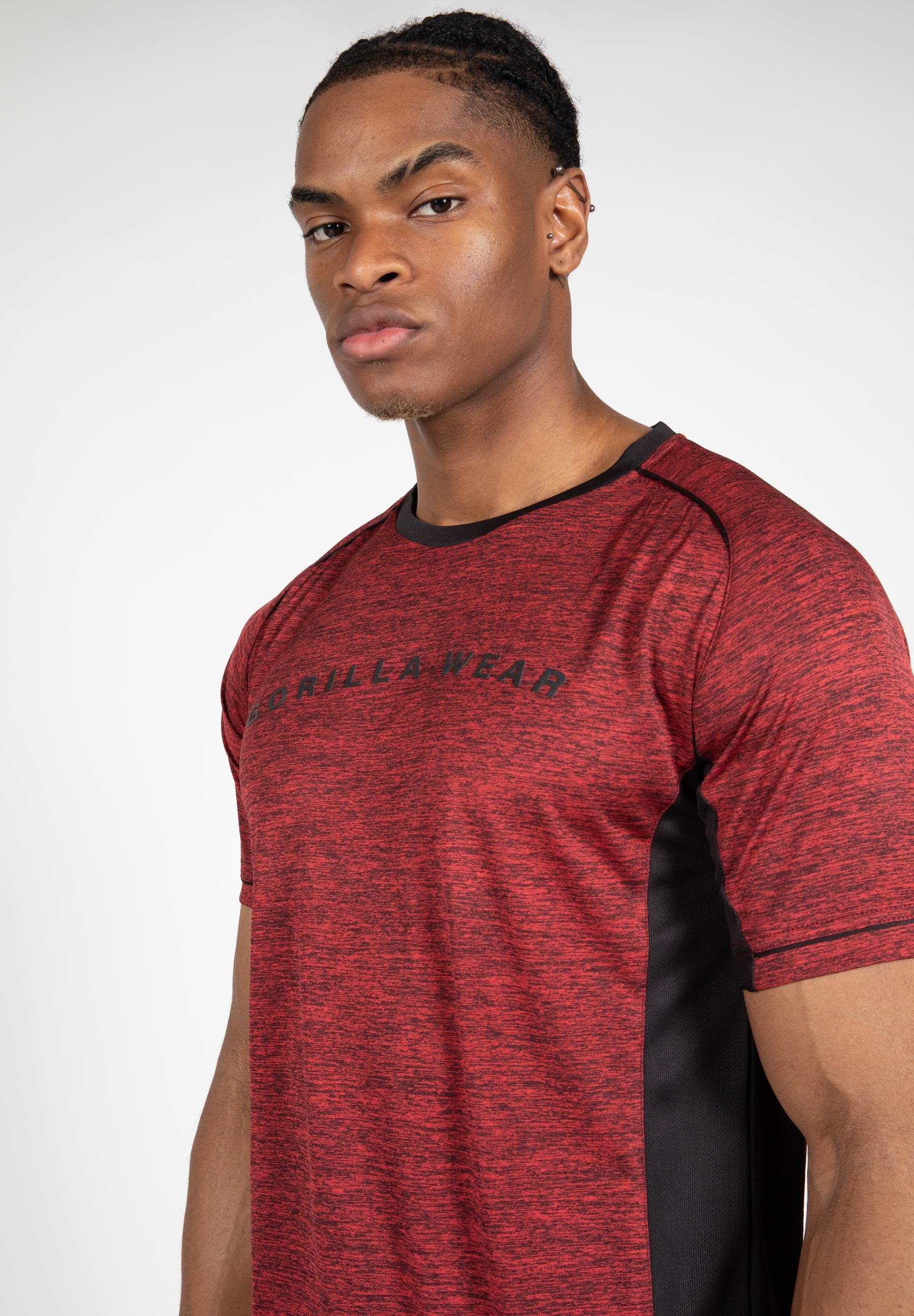 Premium Fremont Cotton T-Shirt for Men - Soft & Comfortable Burgundy & Black Tee - Ideal for Casual Wear, Gym, and Everyday Outfits