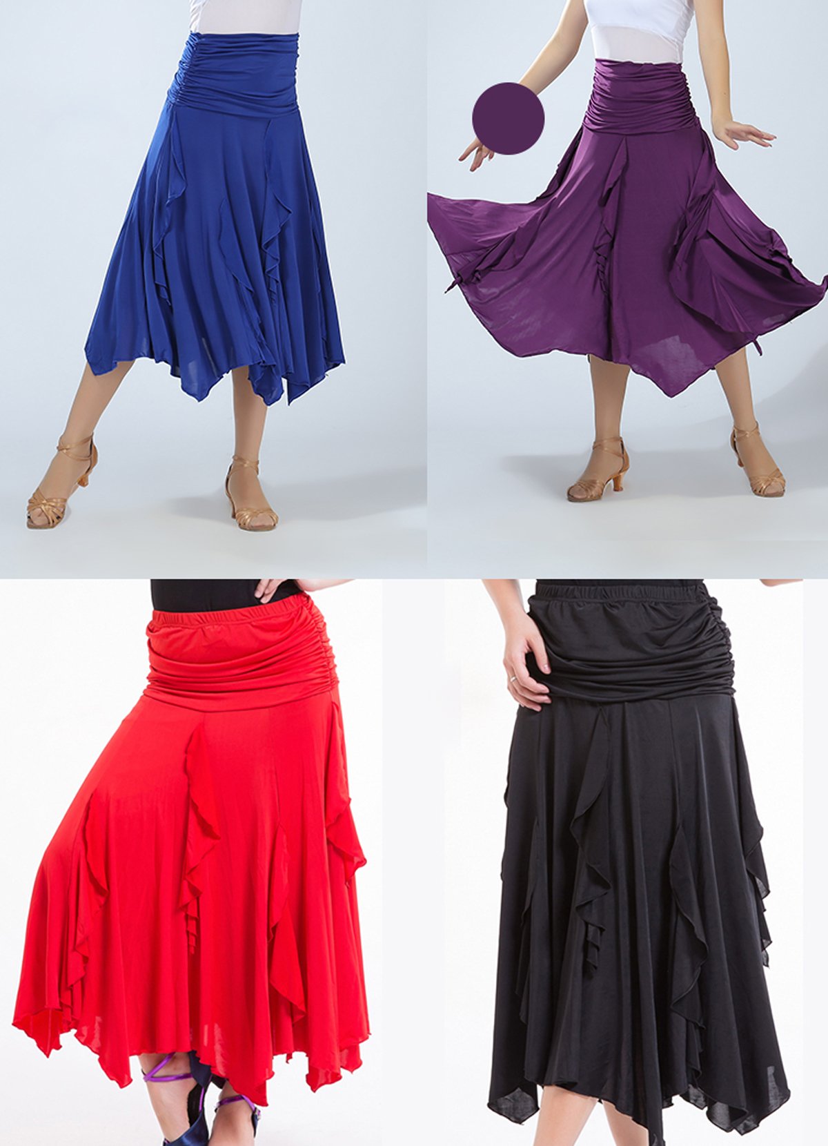 Elegant Ballroom Swing Long Skirts for Women - Perfect for Latin, Salsa & Swing Dancing - Formal Dances & Performances