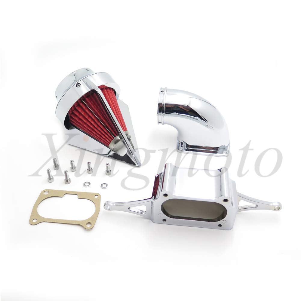 Yamaha Roadstar Midnight Warrior Chrome Triangle Spike Air Cleaner Kits for 2002-2010 Models - High Performance Air Intake Upgrade for Cruiser Motorcycles