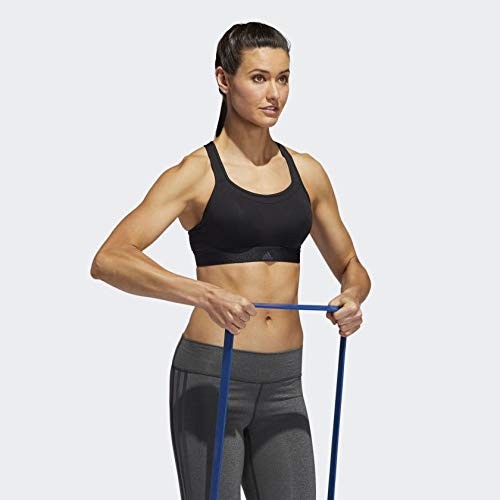 Adidas Stronger for It Racer Sports Bra for Women - Black, Size XS - High Support Workout Top for Running, Yoga & Gym Training