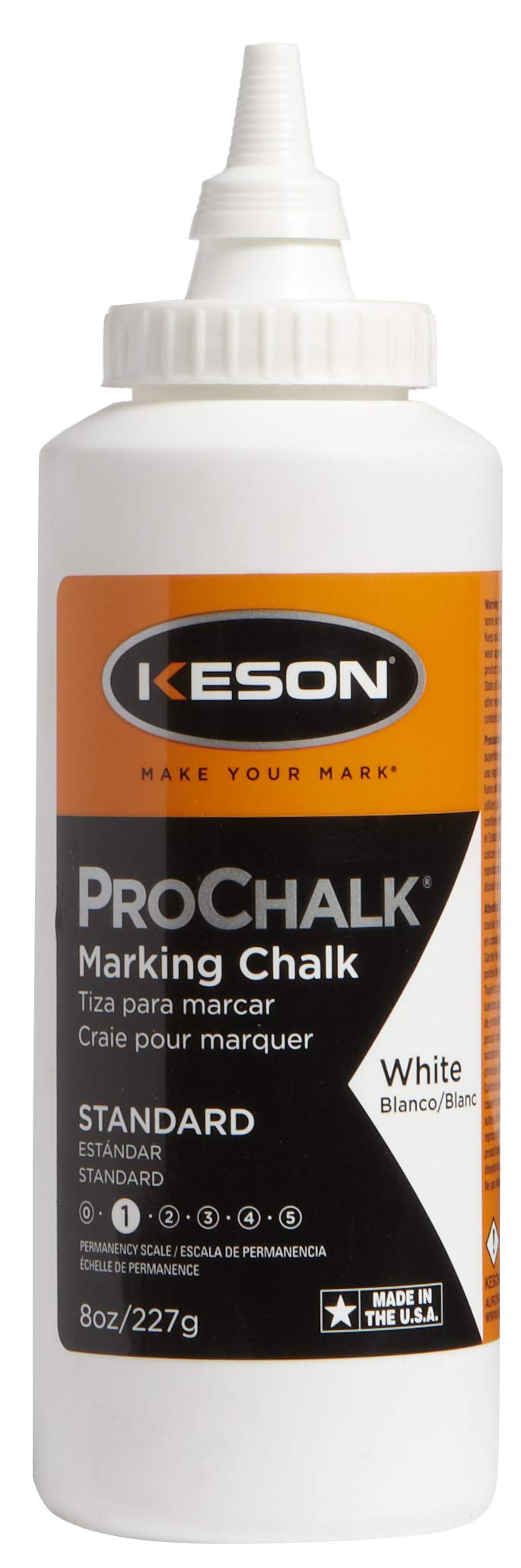 Kraft Tool GG303 White Chalk - 8oz Bulk Chalk for Chalkboards, Sidewalks & Crafts | Non-Toxic Dustless Chalk for Teachers, Kids & Artists | Ideal for Classrooms, Outdoor Play & DIY Projects