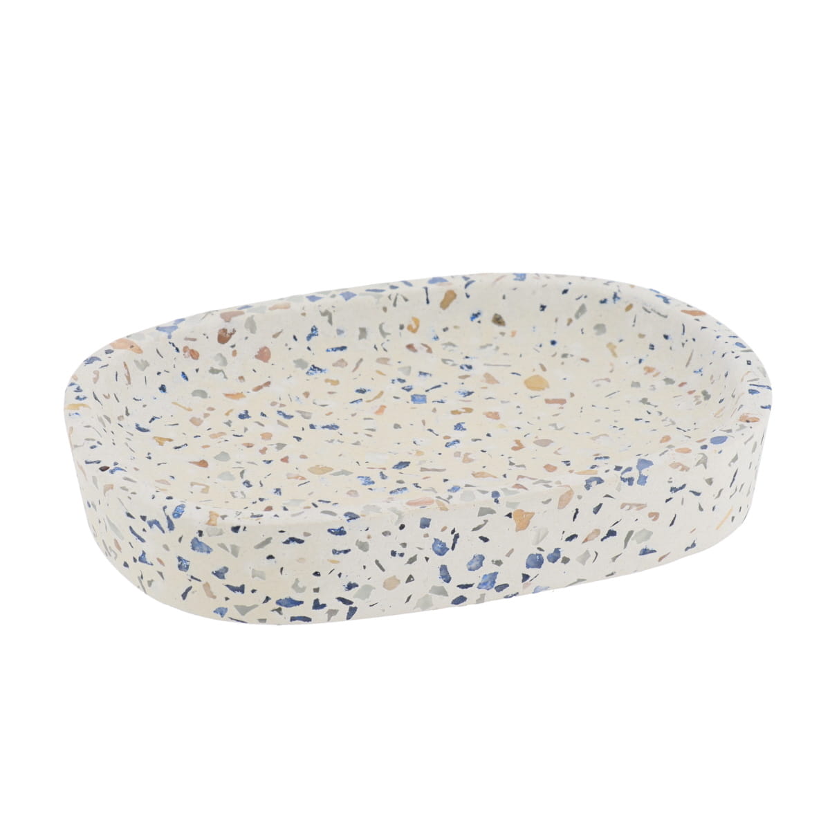 Terrazzo Cement Soap Dish - Durable & Stylish Bathroom Organizer for Showers, Sinks, and Countertops