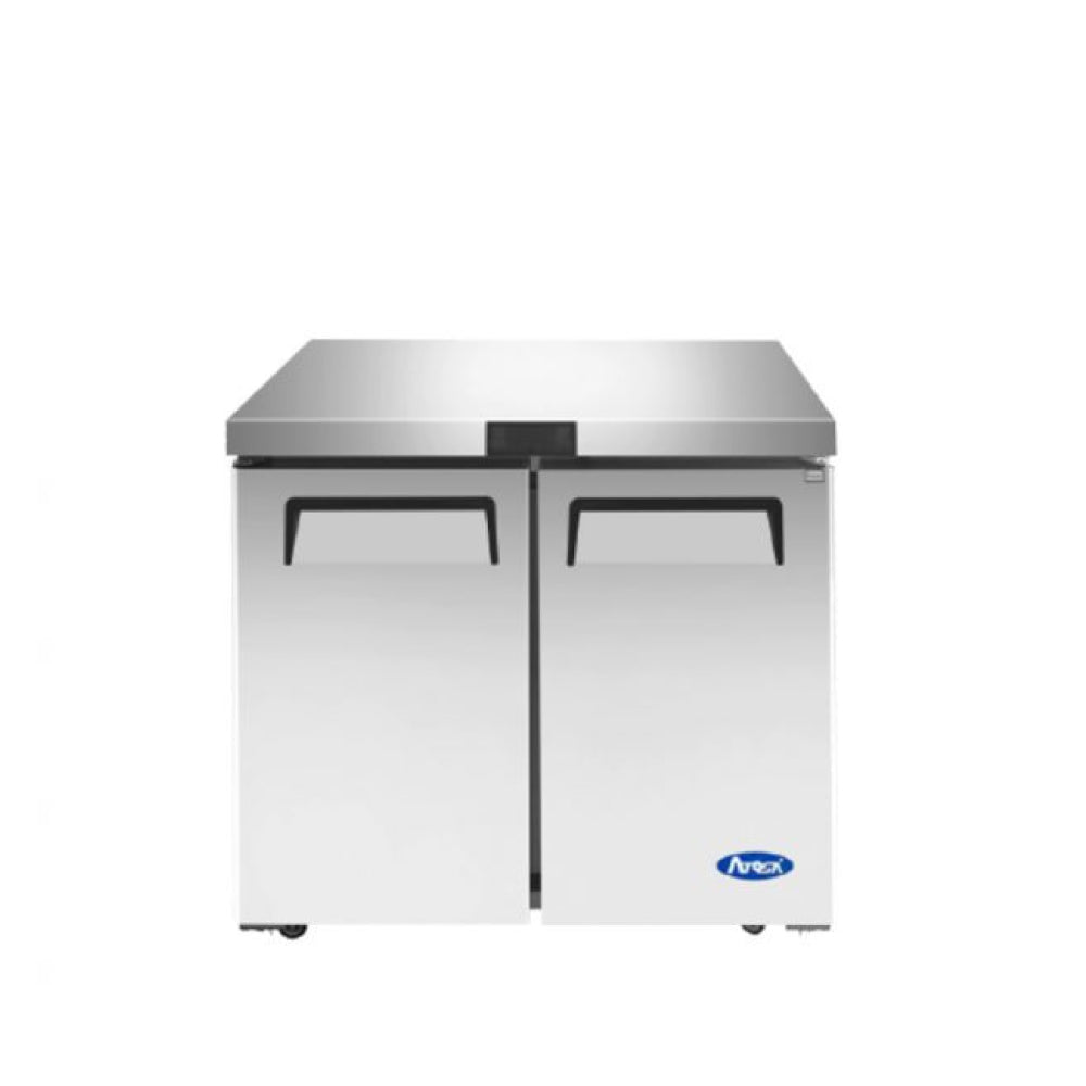 Atosa MGF36FGR 36-Inch 2-Door Undercounter Freezer - 8.7 Cu. Ft. Commercial Grade for Restaurants, Bars & Home Kitchens - Space Saving Design with Digital Temperature Control