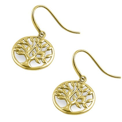 14K Yellow Gold Tree of Life Earrings for Women - Dainty Nature-Inspired Jewelry - Perfect for Everyday Wear, Gifts & Special Occasions