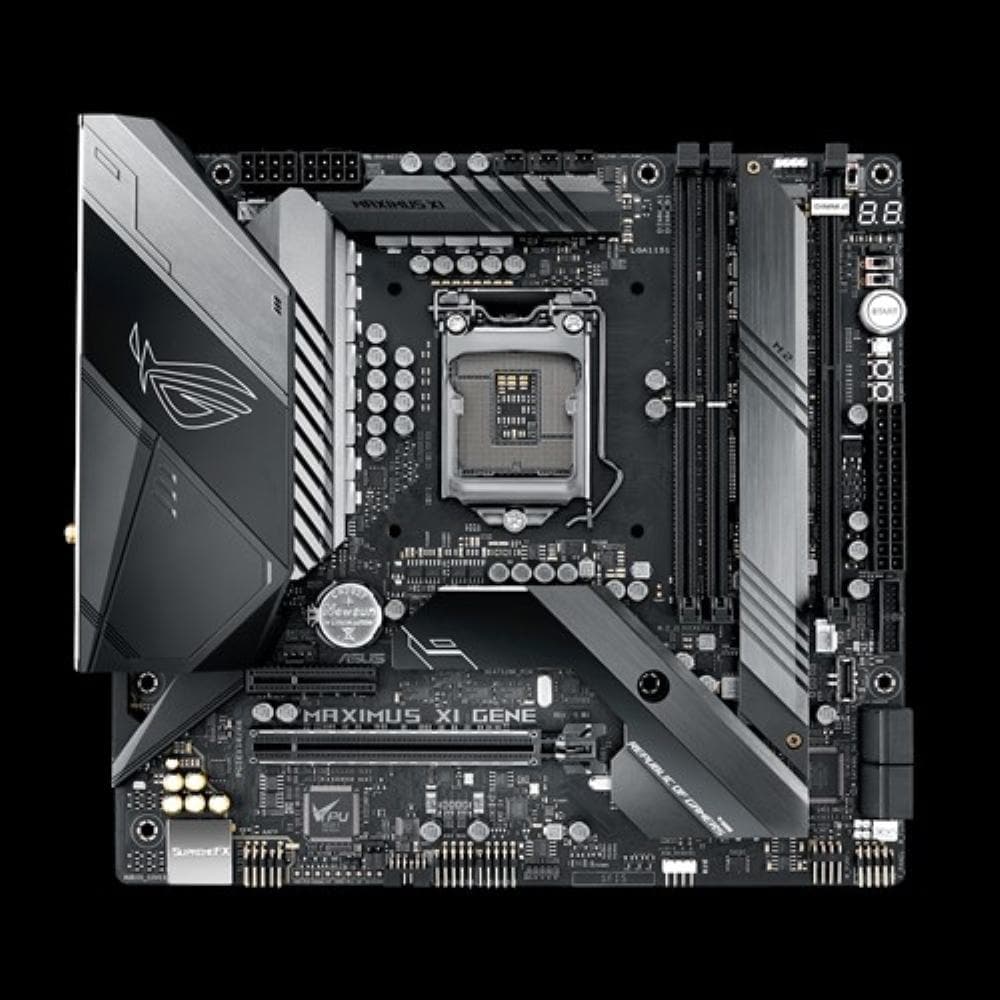 ASUS ROG MAXIMUS XI GENE Z390 mATX Gaming Motherboard - Intel LGA 1151, DDR4, Dual M.2, Wi-Fi - Perfect for High-Performance Gaming PCs & eSports Builds