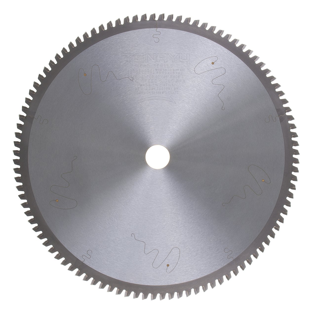 Tenryu PRS-305100 12-Inch 100 Tooth Carbide Tipped Saw Blade with TCG Grind - 1-Inch Arbor & 0.11 Kerf - Perfect for Fine Woodworking, Cabinetry, and Precision Cutting