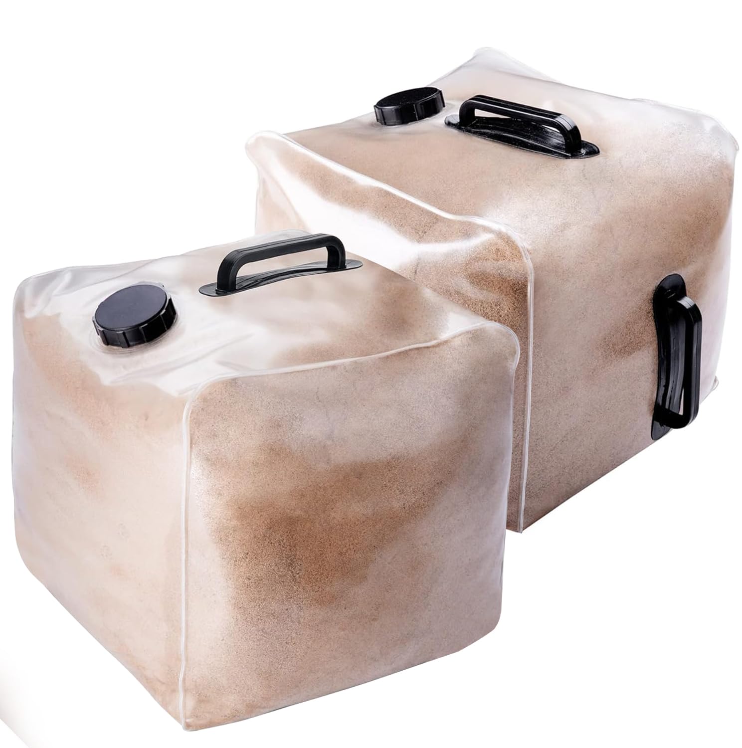 2 Pack Heavy Duty Plastic Sand Bags for Pools - Universal Above Ground Pool Weights for Entry Systems, Steps & Ladders (Sand Not Included) | Perfect for Stabilizing Pool Equipment & Preventing Floating Accessories