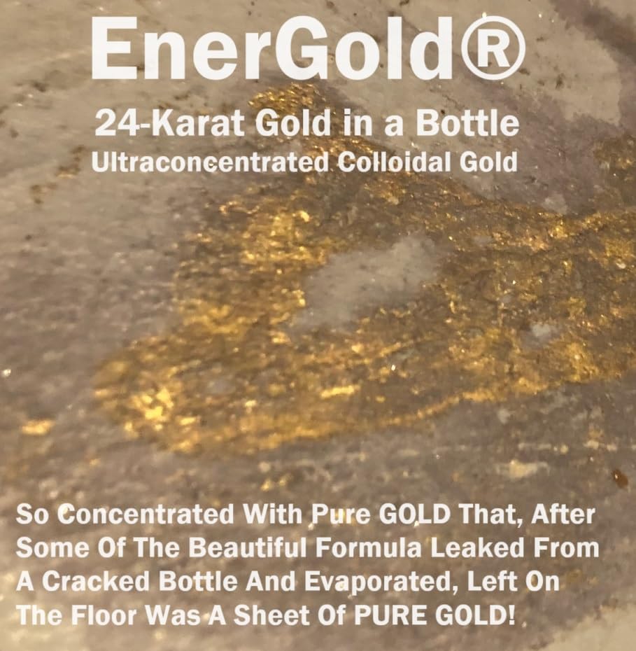 EnerGold® Monoatomic Gold ORMUS Supplement - Pure Gold, Platinum & Copper - No Salt, Dyes or Fillers - Supports DNA Repair & Pineal Gland Health - EMF & Radiation Protection - Boost Energy & Mental Clarity for Meditation and Spiritual Practices
