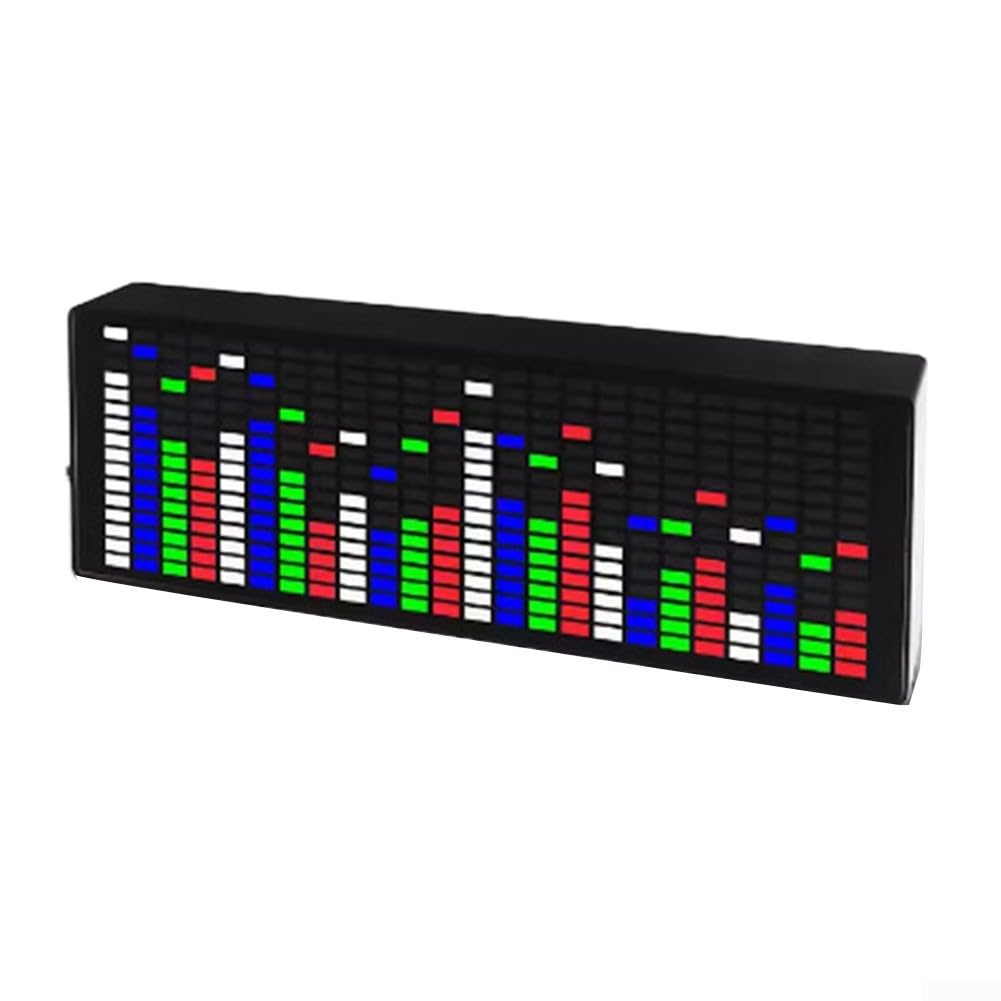 RGB Music Spectrum DIY Kit Lamp - Volume Control & LED Display, Sound Activated Night Light for Bedroom, Party, Gaming Room (White) - Perfect for Home Decor, Gifts & Entertainment