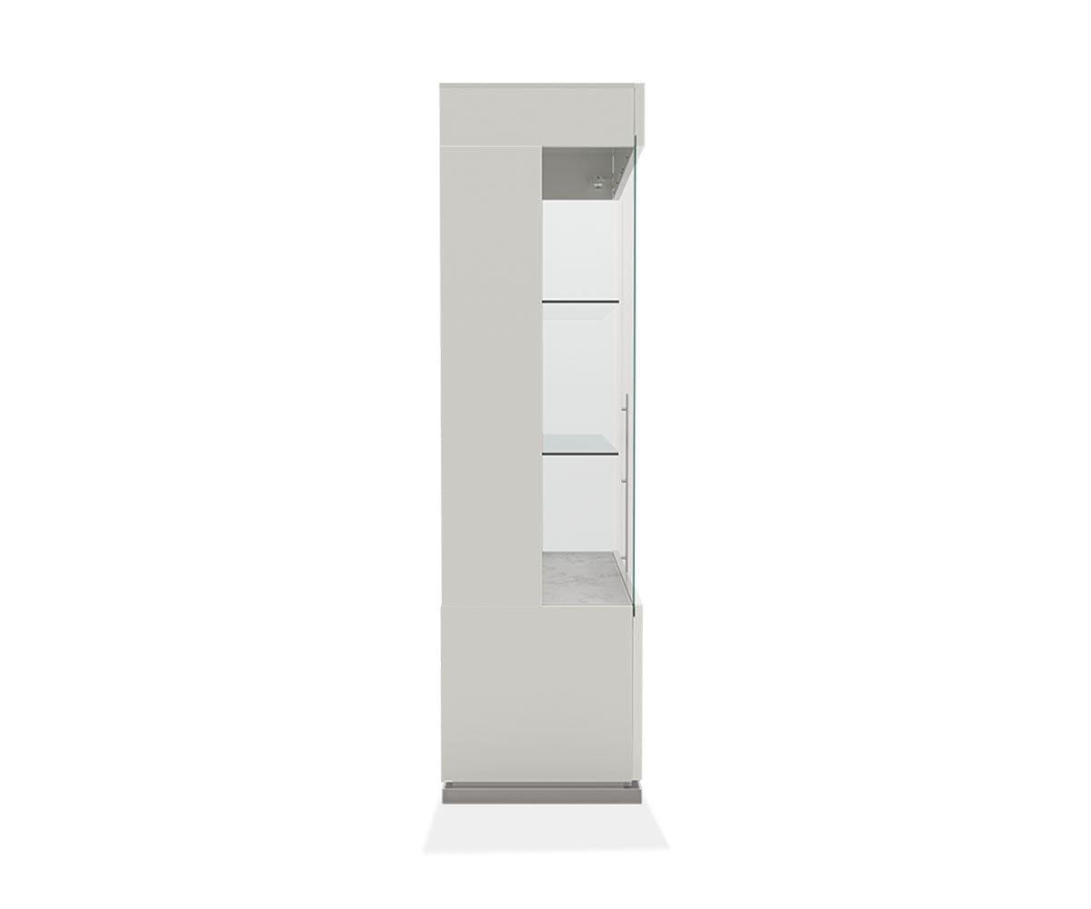 Luciana 2 Door Glass Curio Cabinet with LED Lights - Display Cabinet for Collectibles, China, and Home Decor - Perfect for Living Room, Dining Room, or Office Display
