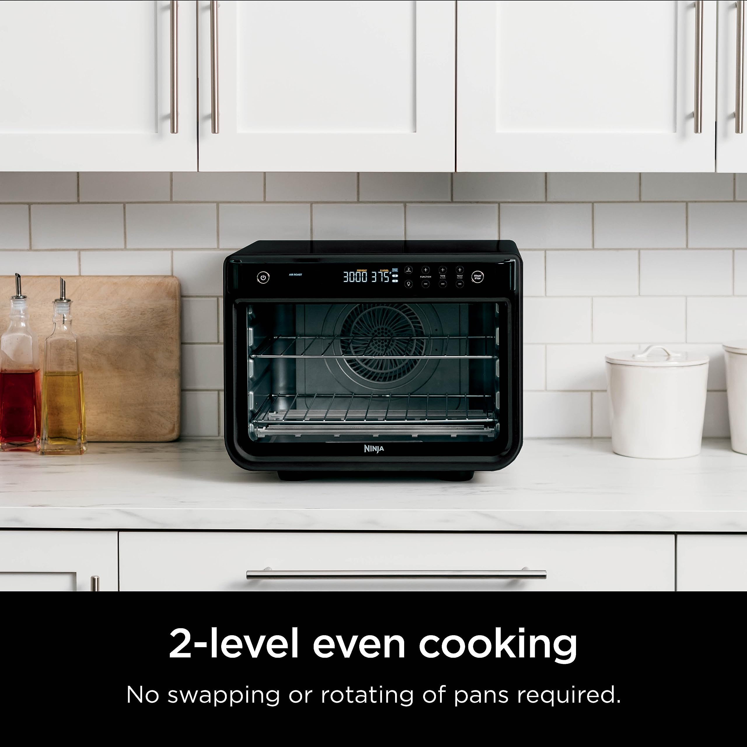 Ninja DT202BK Foodi 8-in-1 XL Pro Air Fry Oven - Large Countertop Convection Oven & Digital Toaster Oven with 1800W Power (12-inch, Black) - Perfect for Baking, Roasting, Air Frying & Toasting at Home