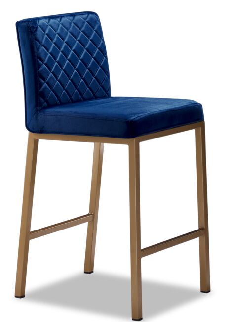 Acie Counter Height Stool - Royal Blue Bar Stool for Kitchen Island, Breakfast Nook & Home Decor - Adjustable & Comfortable Dining Chair