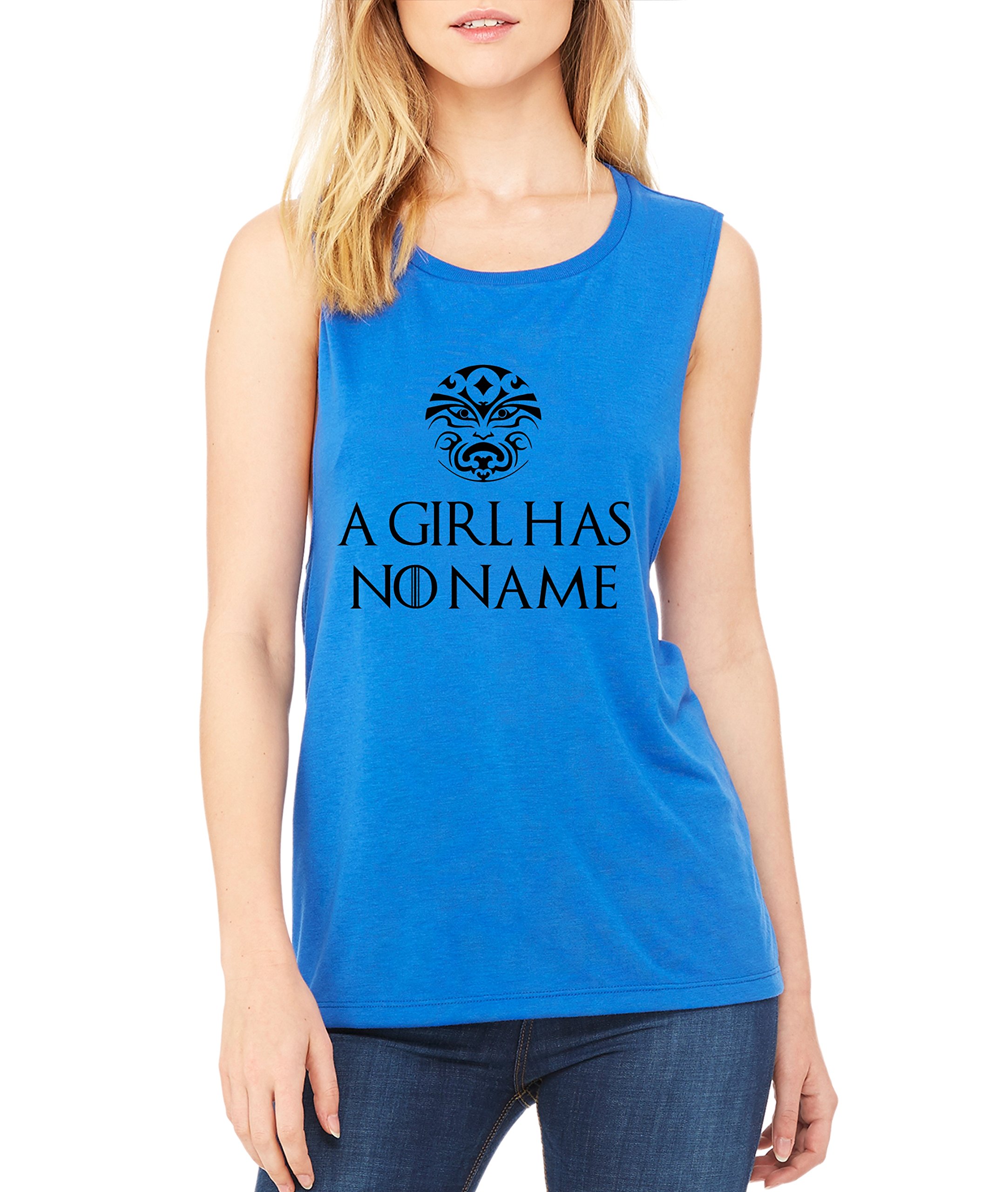 ALLNTRENDS Women's Flowy Muscle Tank Top - Breathable & Stylish Workout Shirt for Yoga, Running & Gym | A Girl Has No Name Cool Top
