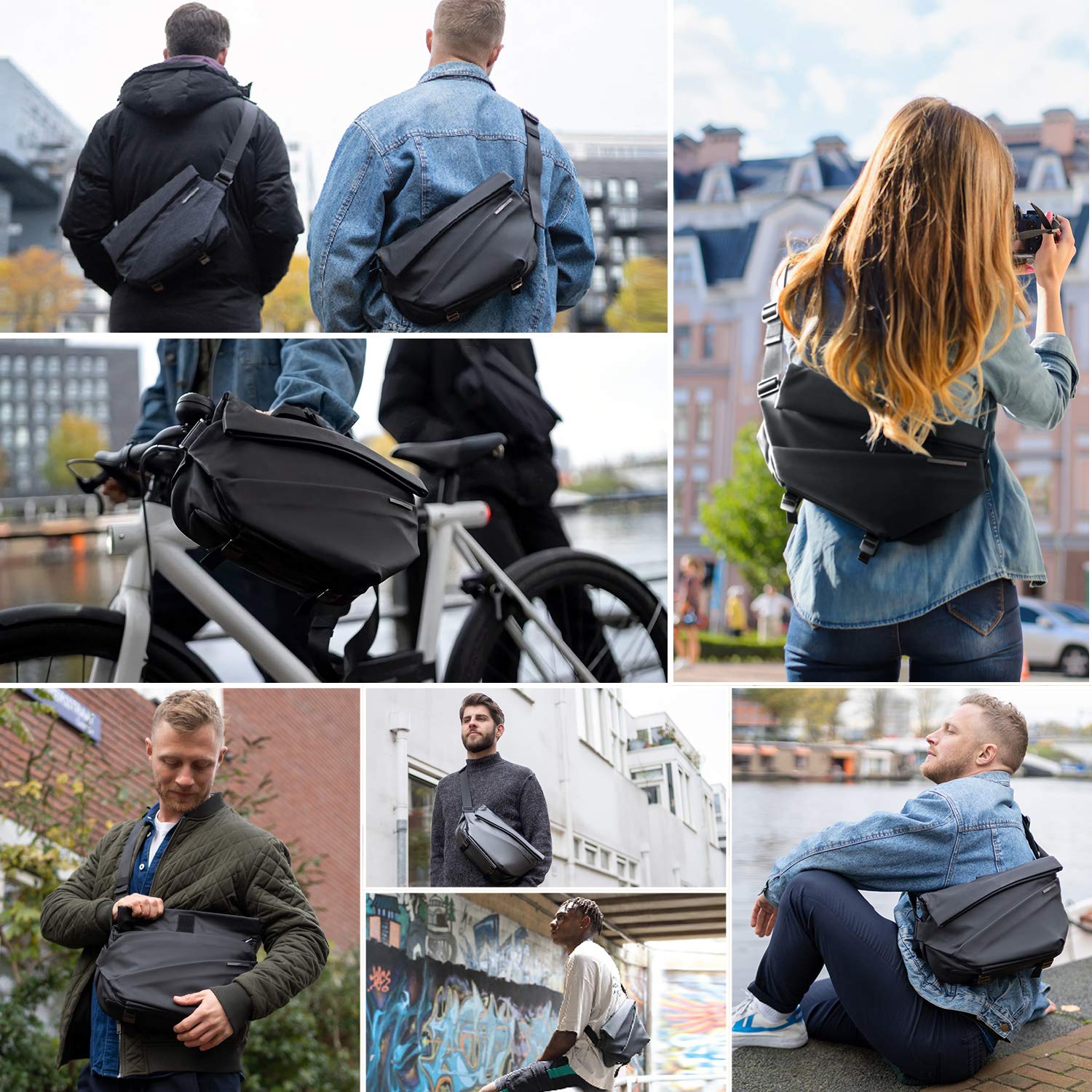 NIID Expandable Waterproof Sling Bag for Men - Stylish Crossbody Chest Backpack for Travel, Work & Outdoor Activities | Multipurpose Shoulder Bag with Storage