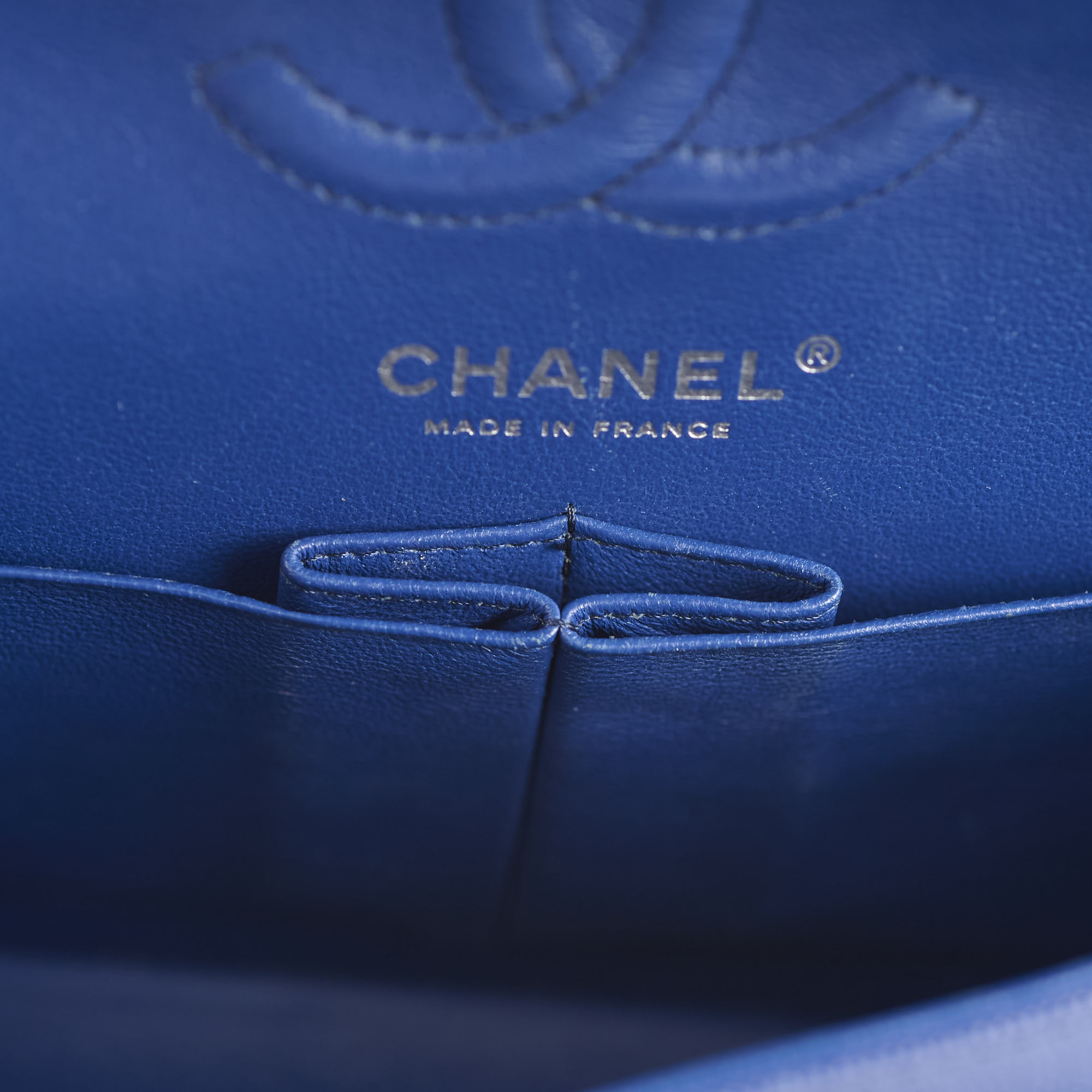 Chanel Caviar Leather Chevron Small Classic Flap Bag Blue 25cm - Luxury Designer Handbag for Women, Perfect for Evening Events & Special Occasions